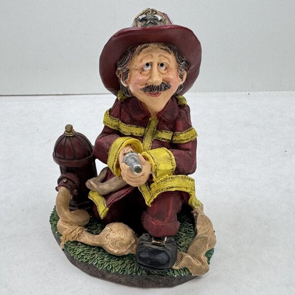 Doug Harris "All Fired Up" Russ Berrie Firefighter Figurine #13181 Sculpture 5" - Picture 7 of 10